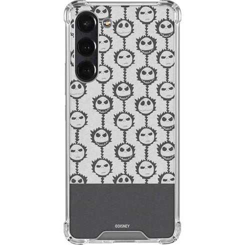 Disney The Nightmare Before Christmas Jack Skellington Face Expressions pattern Galaxy S24 FE Clear Case
